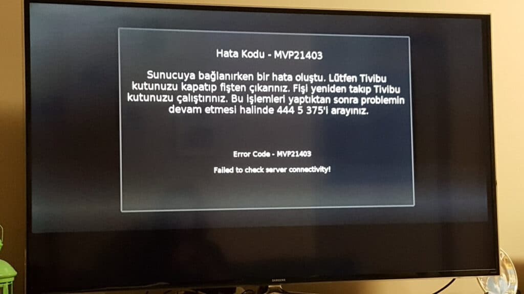 Tivibu MVP21403 Hata Kodu Çözümü