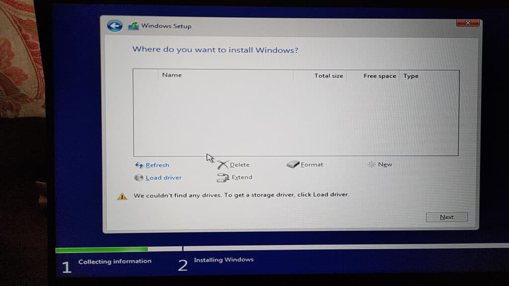 Windows 11 Kurulum Ekranında Disk Gözükmüyor
