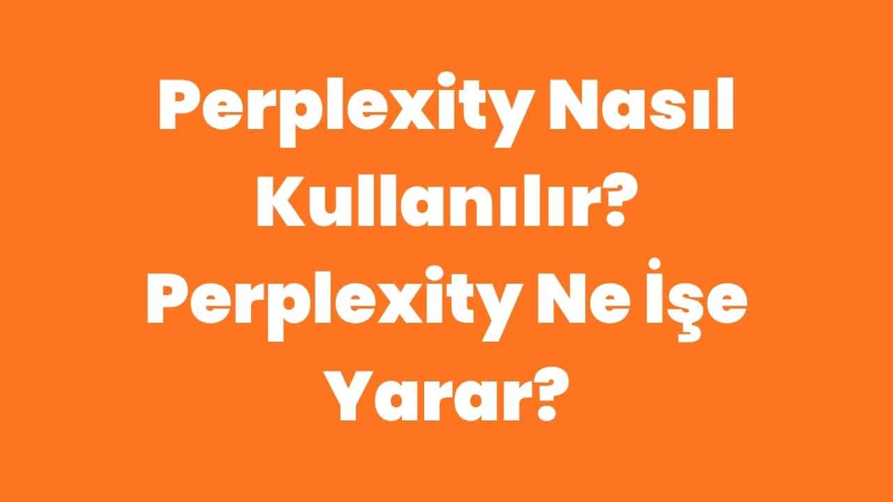 Perplexity Ne İşe Yarar