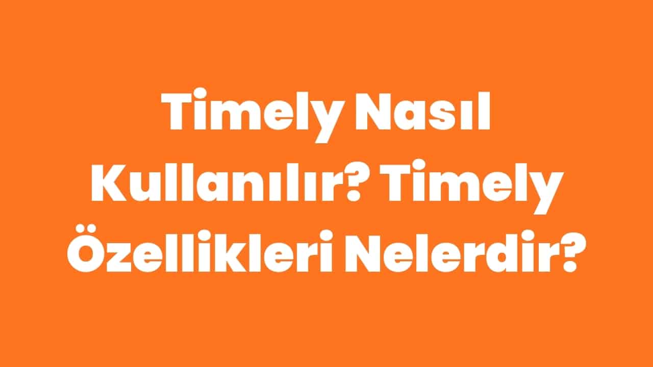 Timely Nasıl Kullanılır