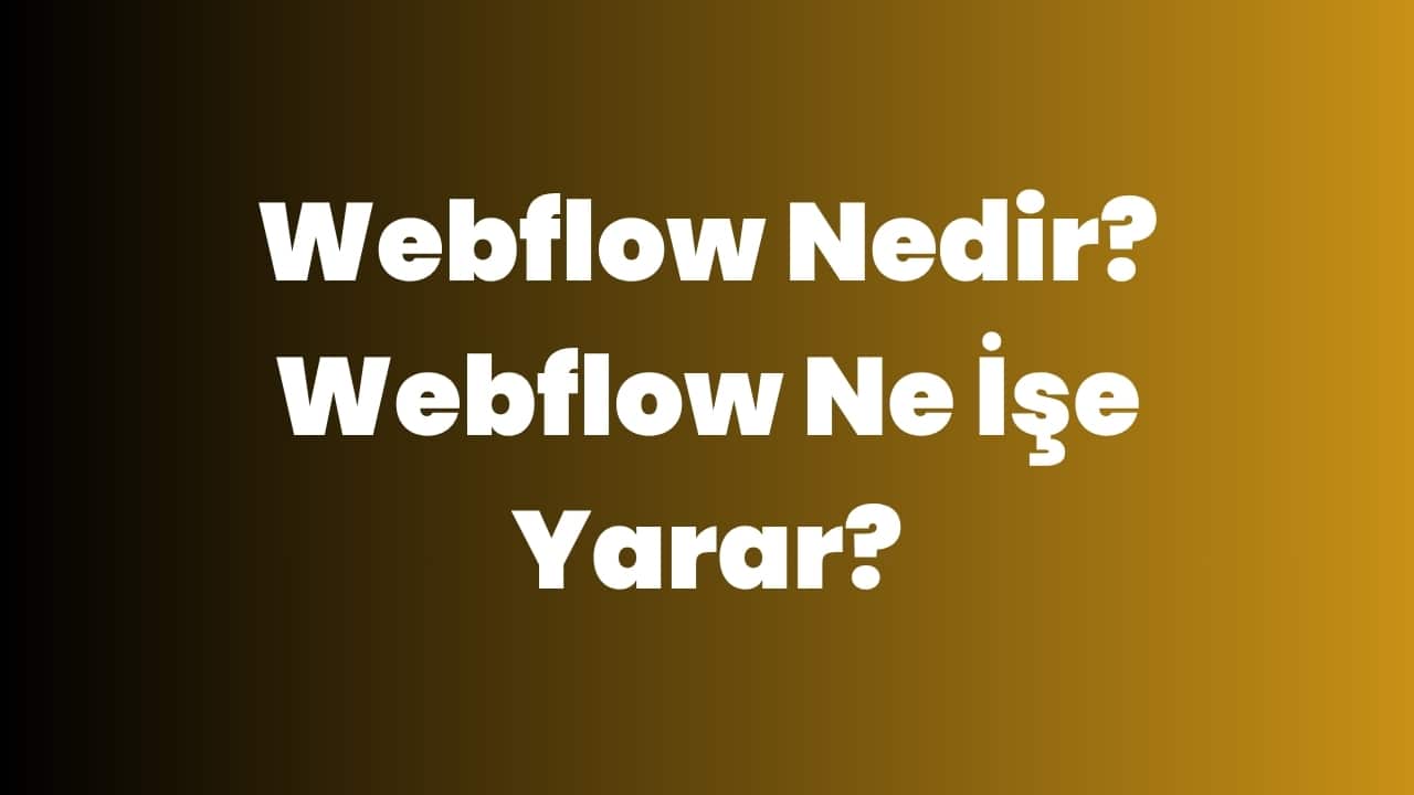 Webflow Nedir? Webflow Ne İşe Yarar?