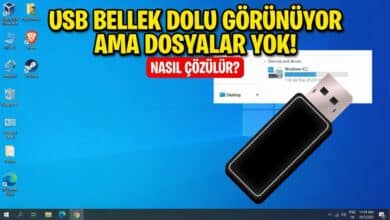 USB Bellek Dolu Görünüyor Ama Dosyalar Yok Sorunu Nasıl Çözülür