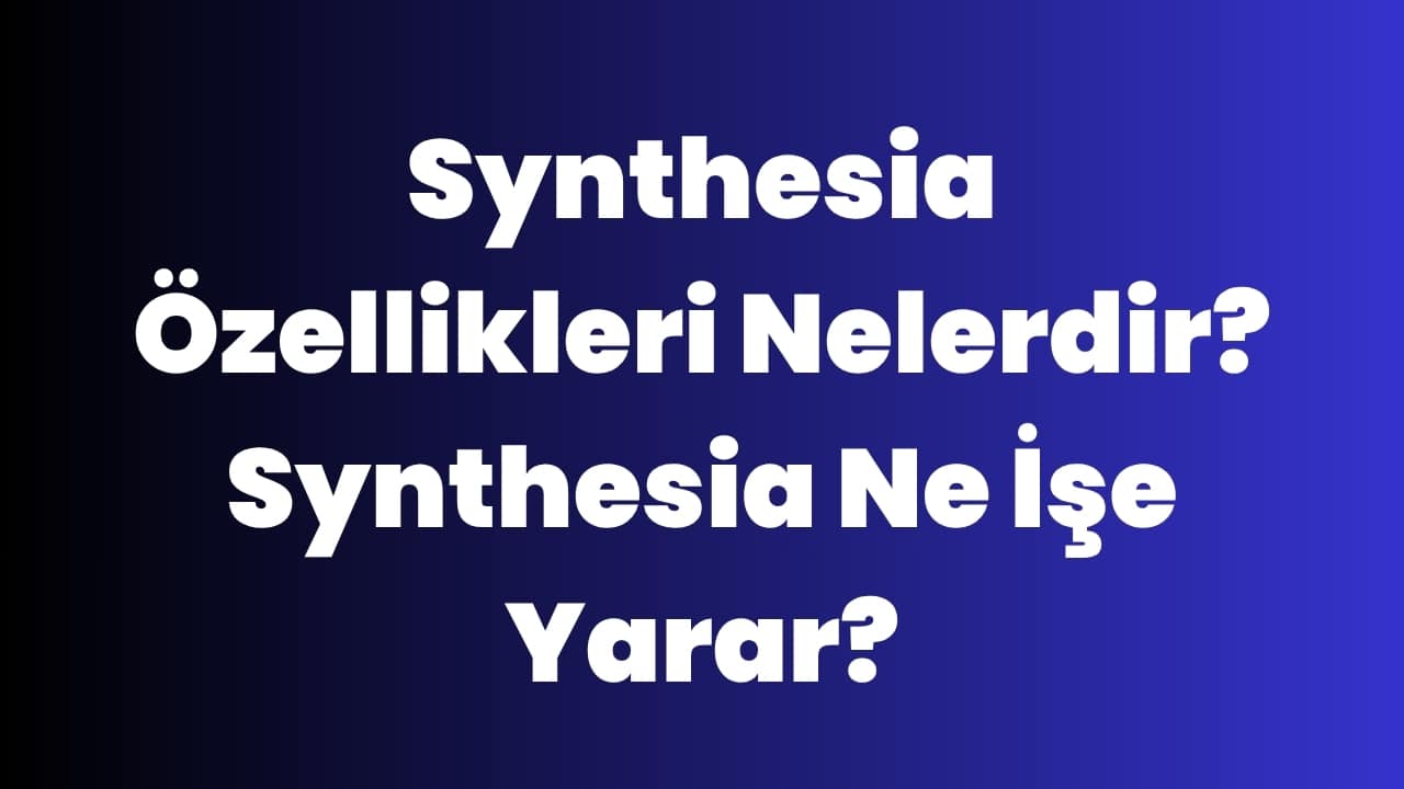 Synthesia Özellikleri