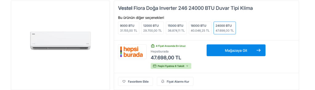 Vestel Flora Doğa Inverter 246