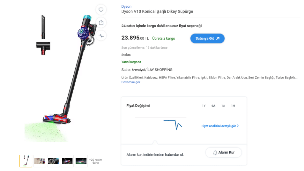 Dyson Süpürge Fiyatları Kablosuz Modeller ve Güncel Fiyat Listesi