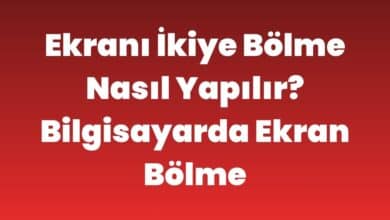 Ekranı ikiye bölme
